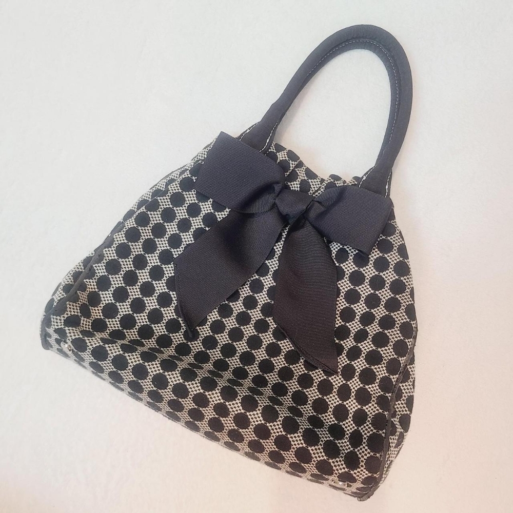 Black and White Polka Dot Handbag